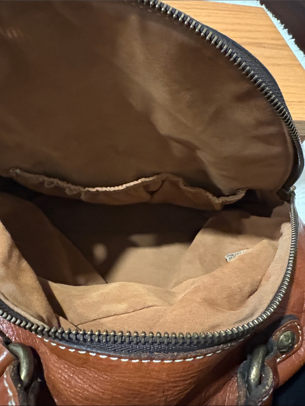 Patricia Nash Small Brown Leather Backpack Purse - Picture 6 of 8